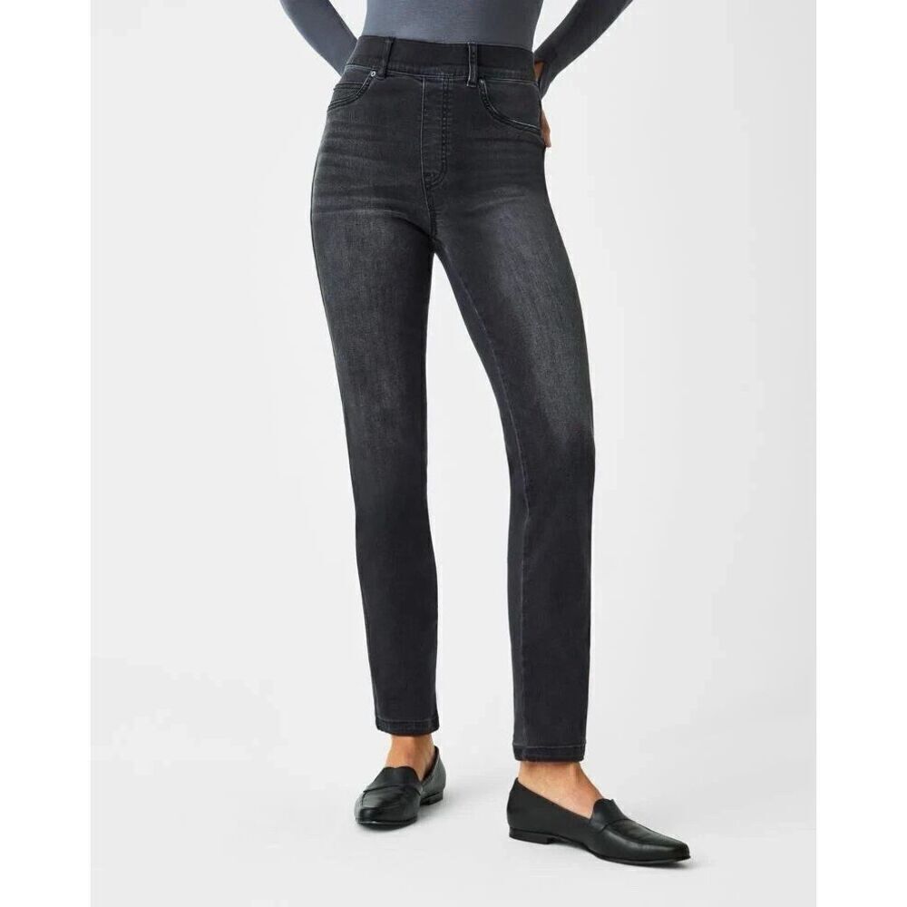 New Spanx vintage black straight leg jeans size medium #20355R
